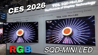 NEW TCL SQD-MINI LED, QM6L, QM7L, QM8L INFO CES 2026
