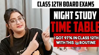 12Hr Night Study TimeTable | Ultar Pro Nightowl Time Table To Make u Study |99% in Boards 2026