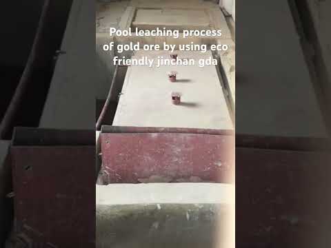 Pool leaching of gold ore