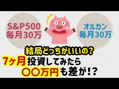 【⚠️徹底比較】s&p500とオルカン30万円ずつ投資してみた