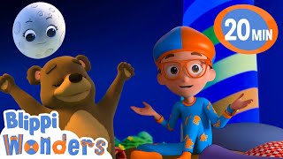 Blippi's Bedtime Routine! 😴🌜| Blippi Learns Something New | Learning Videos for Kids 🔵🟠