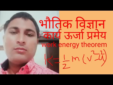 कार्य ऊर्जा प्रमेय।।work energy theorem..