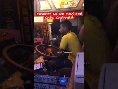 කොහොමද බස් එක ආතල් එකේ එලවන එලවිල්ල😱🤣 #shorts #viralshorts