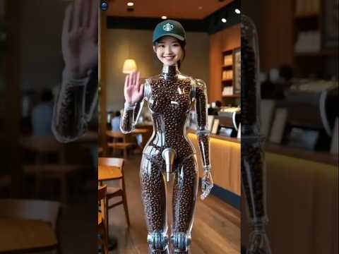 🙈😱🤖 Coffee female bot #robot #shorts #love #dance #mrbeast