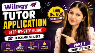 Teach Any Subject & Earn ₹600 per Lesson| Step-by-Step Guide|Wiingy Tutor Application 2026#tutoring