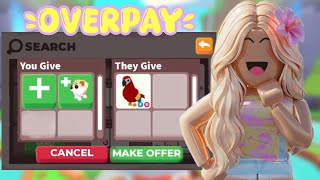 Getting OVERPAYS in the Adopt Me Trading Hub!?