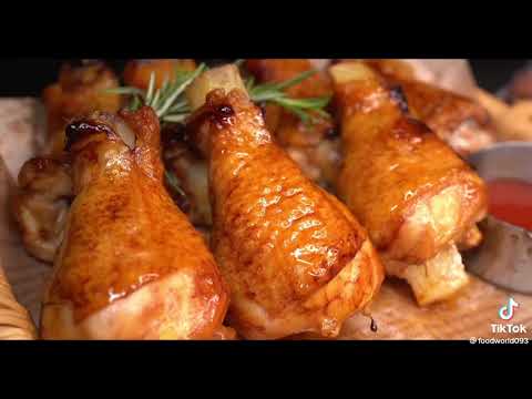 Roasted Chicken Drumsticks with Potato by foodworld093  #shorts #tiktok