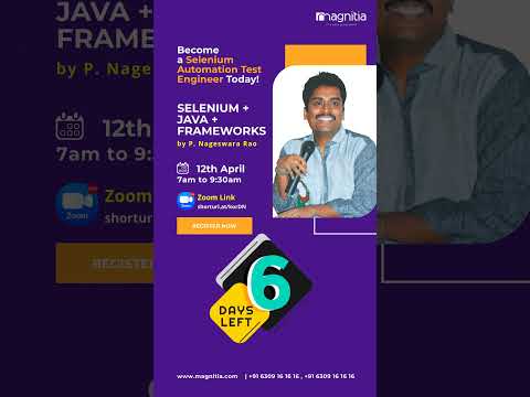 Test Automation using Selenium with Java by Nageswara Rao Sir