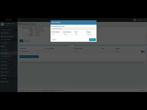 Part 5 - Booking Module in SMRT Freight Forwarding Software