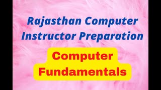 Computer Fundamental || Computer Instructor Preparation