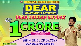LOTTERY LIVE DEAR 8 PM 29.06.2025 NAGALAND STATE LOTTERY LIVE DRAW LOTTERY SAMBAD LIVE FROM KOHIMA