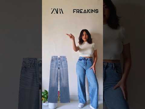 Zara Vs Freakins// @nidhii.er |Freakins Jeans Haul #haulvideo #freakins #jeans #haul #trendingshorts