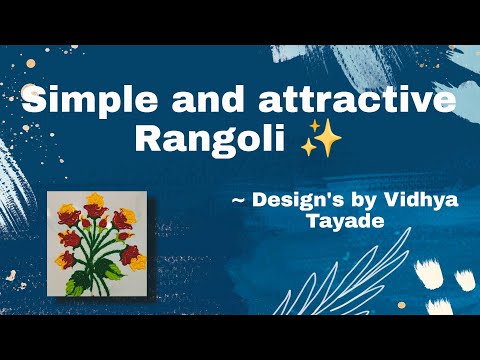 Simple and  attractive Flower Rangoli | Rangoli design by Vidhya Tayade ❤️