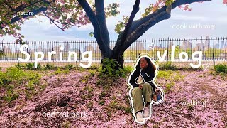 Spring vlog | blossoms at central park, cooking , self care