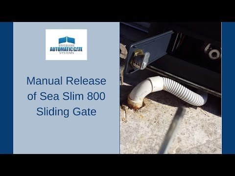 Manual Release of Sea Slim 800 Sliding Gate Opener/Operator/Motor