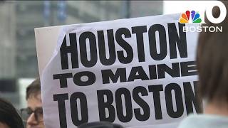 Protesters gather in Boston for nationwide day of action against ICE