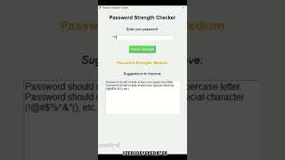 PASSWORD STRENGTH CHECKER IN ACTION . #password , #techtipsandtricks
