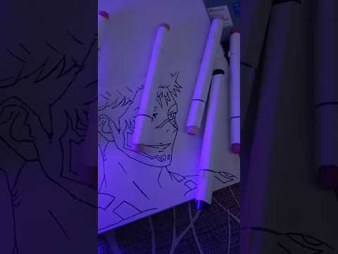 Sukuna Drawing | Alcohol Markers - Anime #anime #animedrawing