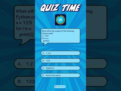 Quiz in Python by PyStrike.com #programming #pythonlearning #coding #quiz #learnpythononline