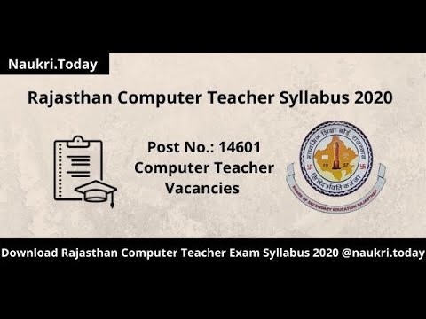 Rajasthan Computer Teacher Exam