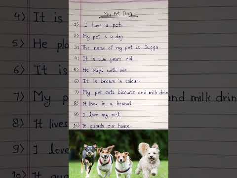 10 lines on Essay On My Pet dog|| English essay || Short essay || Short speech #essay #handwriting