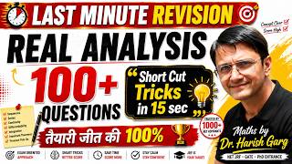 Last Minute Revision on Real analysis | CSIR NET Fully Short Cut Tricks