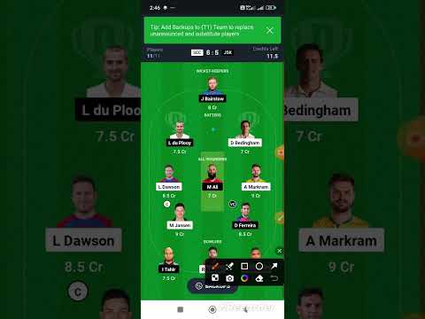 SEC vs JSK Dream11 prediction | SEC vs JSK Dream11 Team #dream11 #shorts #sat20league