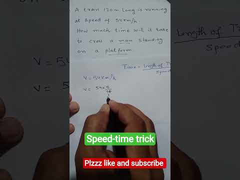 Speed Time Trick | Train Crosses Man in Seconds #mathsshorts #mathtips #mathstricks #TrainMathTrick