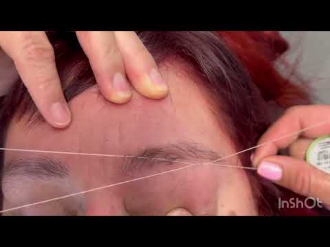 Eyebrows threading tutorial  for beginners ✨