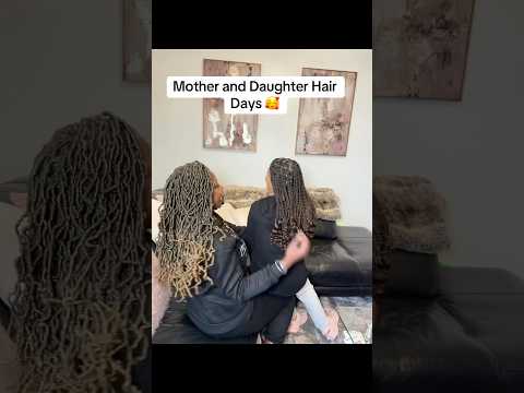 Mother & Daughter Hair Days 🥰 #crochet #crochethair #knotlessbraids #kidsbraids #protectivestyles