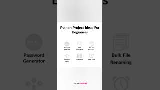 Python Project Ideas For Beginners | #shorts | Smart Things Tech