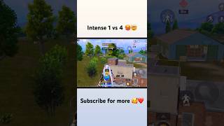 Intense 1 vs 4 🥵 @Hellislive18  #shorts #bgmi #viral #gaming #pubgmobile #iphone1390fps