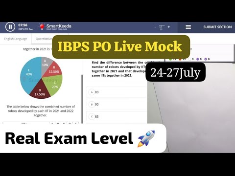 🎯Smartkeeda IBPS PO Pre Live Mock Test 📚✍️24 July | Share Score📝👆 |  How to attempt mock 🗒
