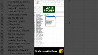 Use of Proper function in excel #excel #shorts