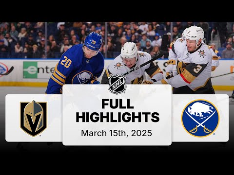 NHL Highlights | Golden Knights vs. Sabres - March 15, 2025