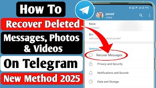 How To Recover Deleted Telegram Messages, Chats, Pictures and Videos (Method 2025) 🔥🔥