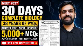 NEET 2027 Biology 38 Years PYQs | 5000+ MCQs in 30 Days 🔥 YAKEEN PYQs Practice Series