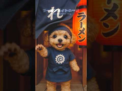 「モカのラーメンバイトの1日に密着」#dog #トイプードル #バイト #cute #動物 #犬 #shorts