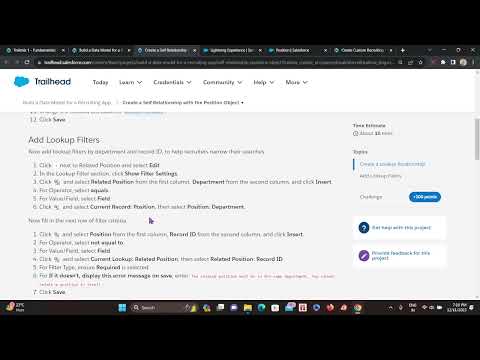 Create a Self Relationship with the Position Object | Build a Data Model for a Recrui.. | Trailmix 1