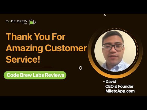 Client Testimonial - David, CEO & Founder of MiletoApp.Com | Code Brew Labs Reviews
