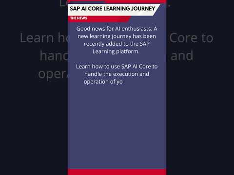 Discover SAP AI CORE service on SAP BTP #ai #ml #sapbtp #sap #lifelonglearning #saplearning