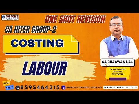 Costing ONE SHOT Revision CA Inter | Employee Cost | CA Bhagwan Lal