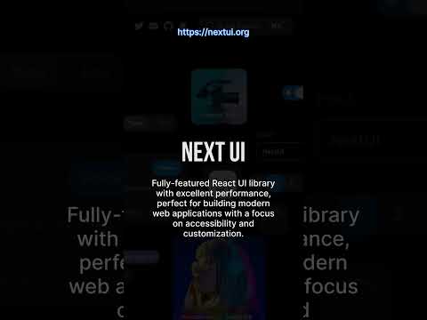 Top 5 UI Libraries #reactjs #ui #nextjs #next #coding #frontend #shadcnui #nextui