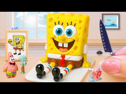 How to Make Chocolate Cake Recipe With SpongeBob Moment🌈Amazing Mini Rainbow Cake Decoration Ideas