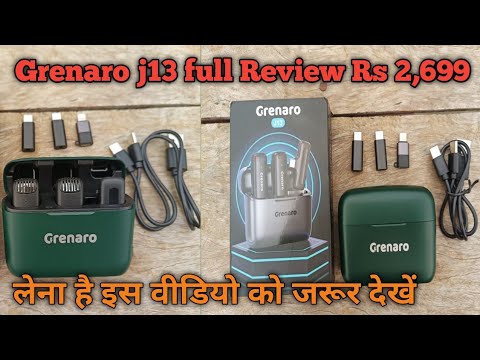 grenaro J13 wireless microphone green unbox and review #grenaro