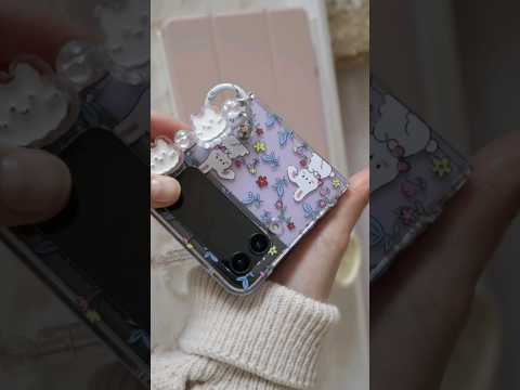 Samsung Galaxy Z Flip 4 Bora Purple  💜 Aesthetic ASMR Unboxing Cases, Accessories #shorts