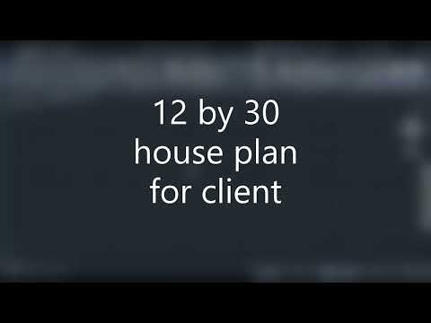 12 by 30 house plan || 12*30 for client required small home design plan || autoCAD 2021