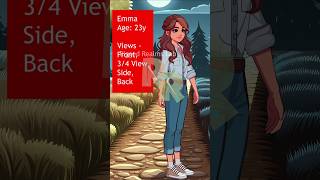 Emma, 23Y, 2D Character, #RiggedRealmsLab #Rigged #2D #animation #2Danimation #cartoon #2Dcharacter