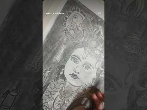 लड्डू गोपाल  drawing made by my bua ✨🌻|| #shrikrishna #drawing #lovebaalgopal