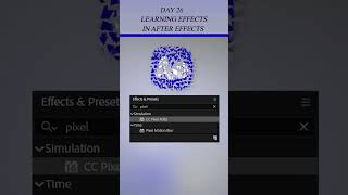 DAY 26 PIXEL POLLY EFFECT | AFTER EFFECTS #aeeffects #adobesoftware  #aetutorial #aftereffects